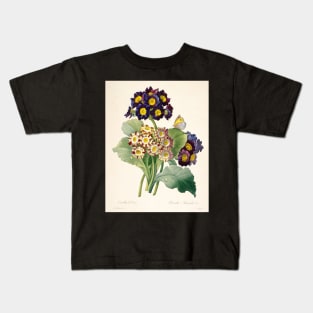Primula Auricula by Pierre-Joseph Redoute Kids T-Shirt